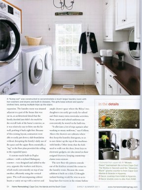 Home Remodeling - Early Summer 2011 - Article featuring Shaw Woodworking cabinets